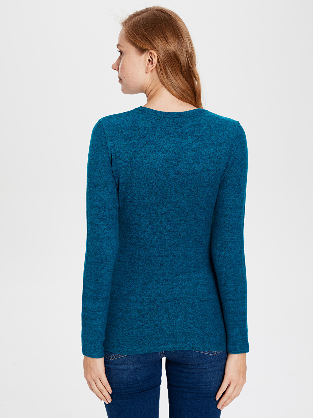Crew Neck Basic Long Sleeve T-shirt-2