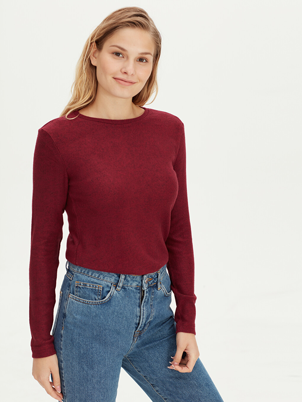 Crew Neck Basic Long Sleeve T-shirt
