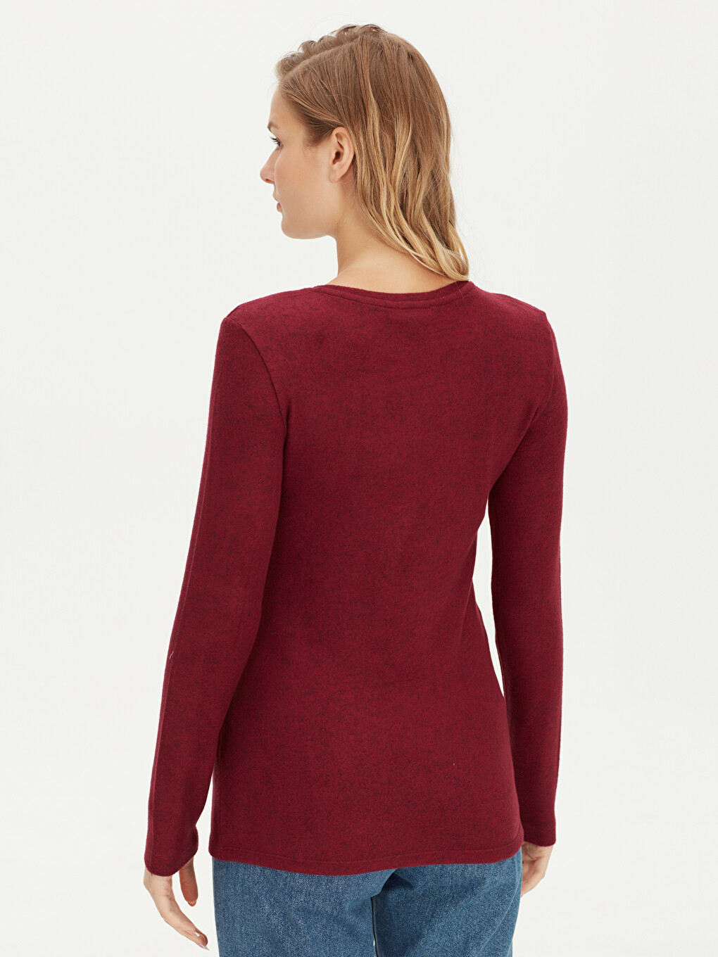 Crew Neck Basic Long Sleeve T-shirt-1