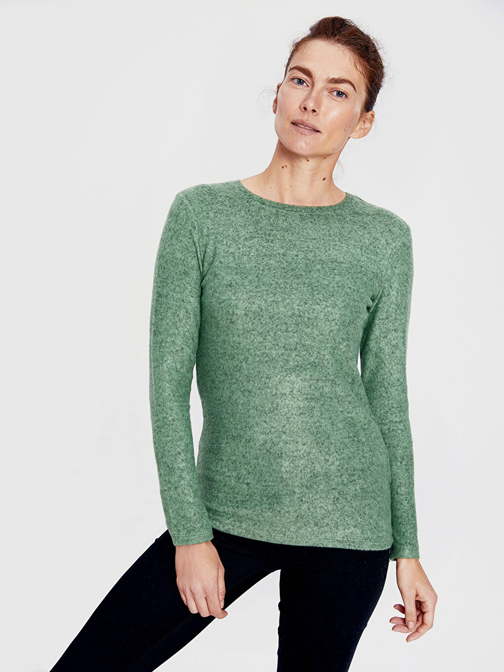 Crew Neck Basic Long Sleeve T-Shirt