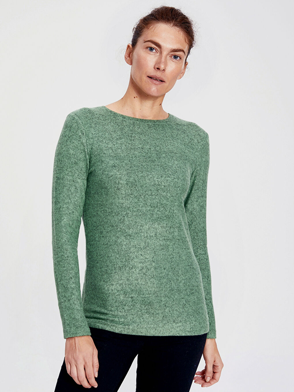 Crew Neck Basic Long Sleeve T-Shirt-1