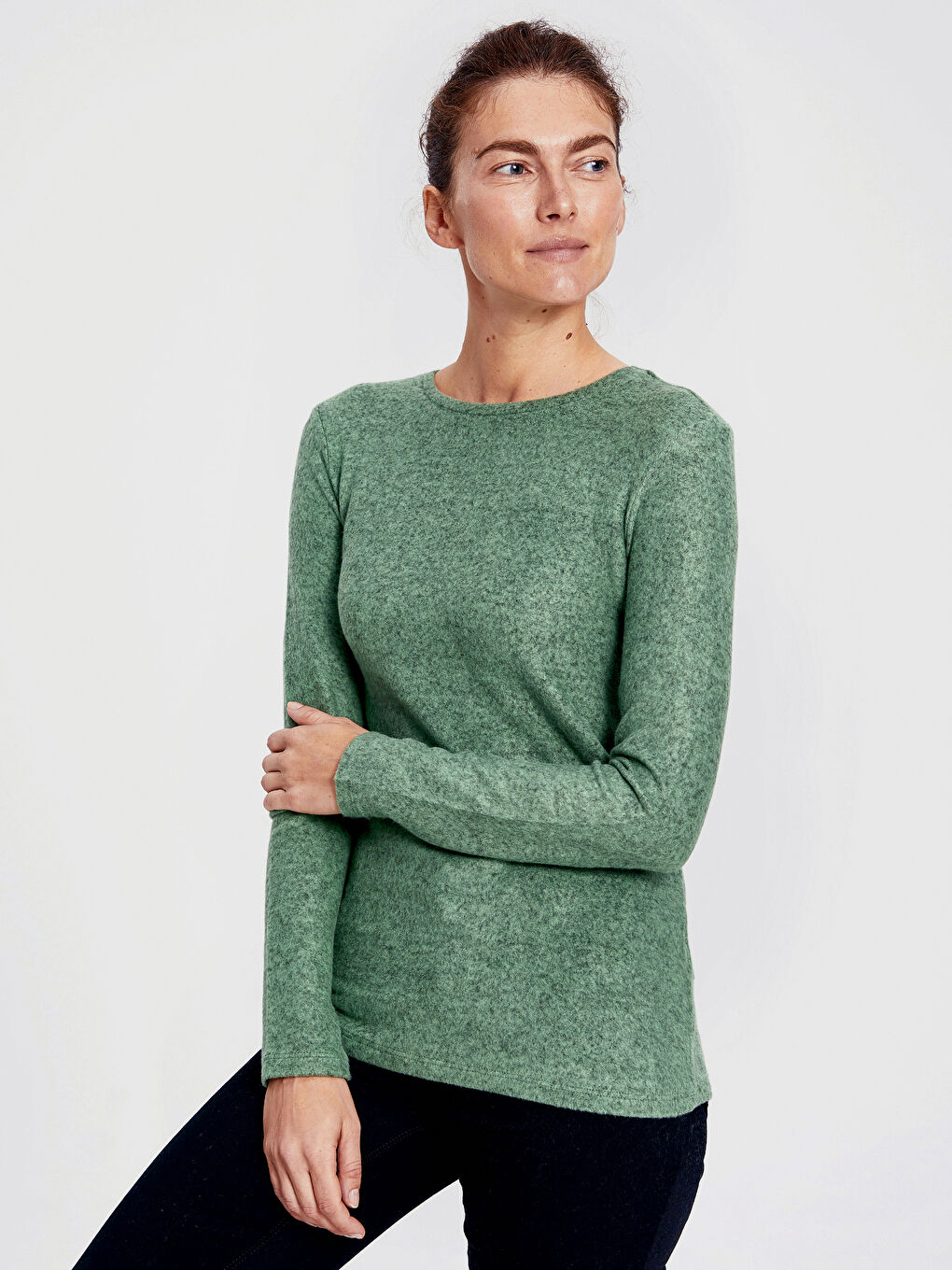 Crew Neck Basic Long Sleeve T-Shirt-2
