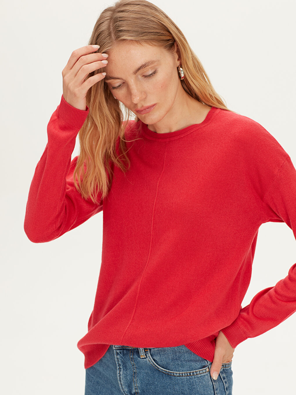 Жінка ЧЕРВОНИЙ Светр-1