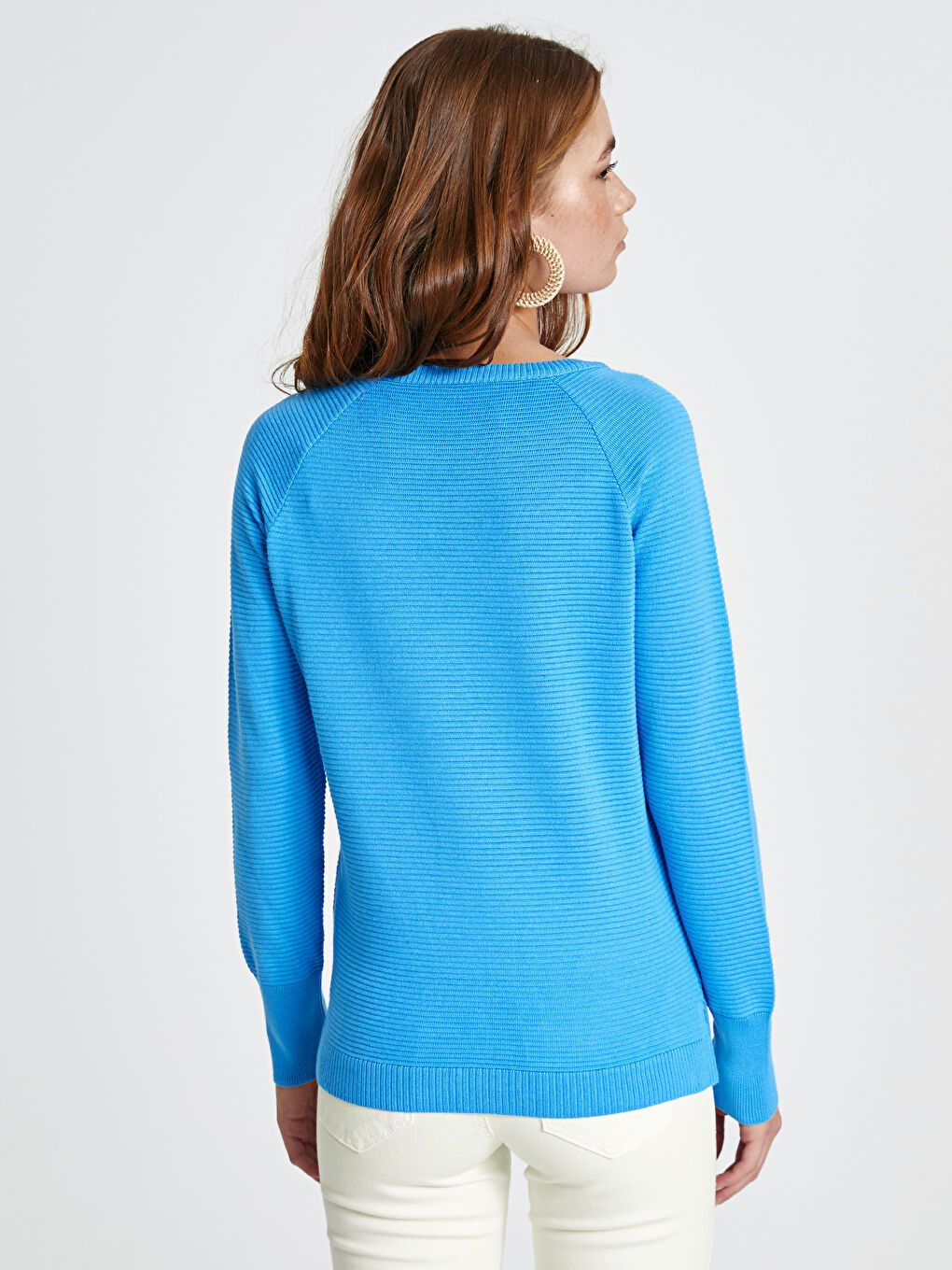 Свитер Женский Трикотажный С Круглым Вырезом И Длинными Рукавами Стандартного Кроя-2