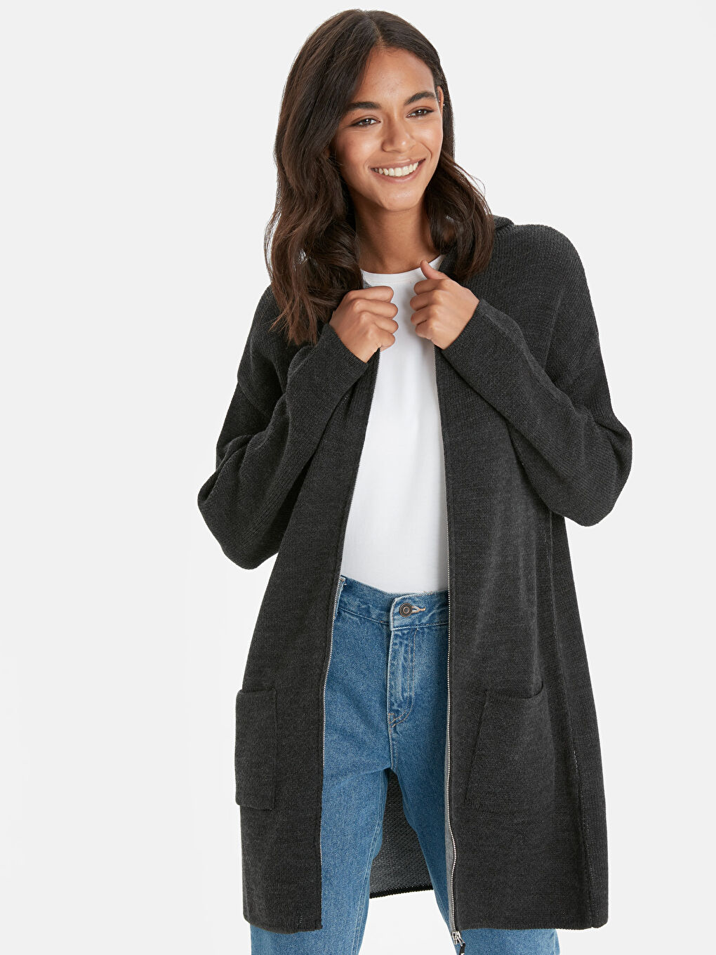 Әйелдер антрацит түстес Кардиган