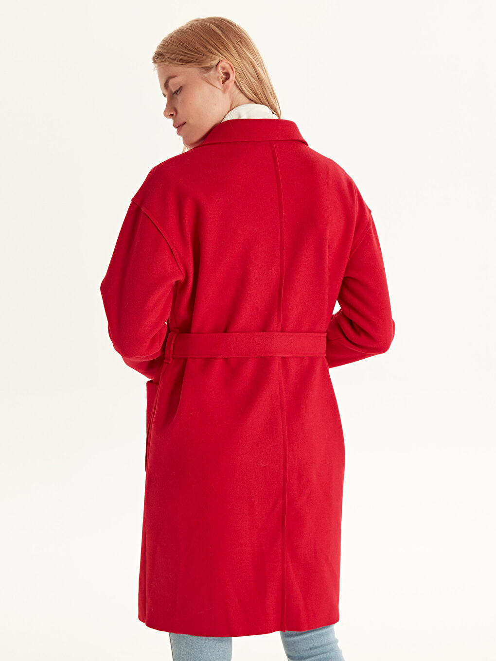 LCWAIKIKI Classic Woman RED Wool Blended Overcoat -9W2946Z8-CSG