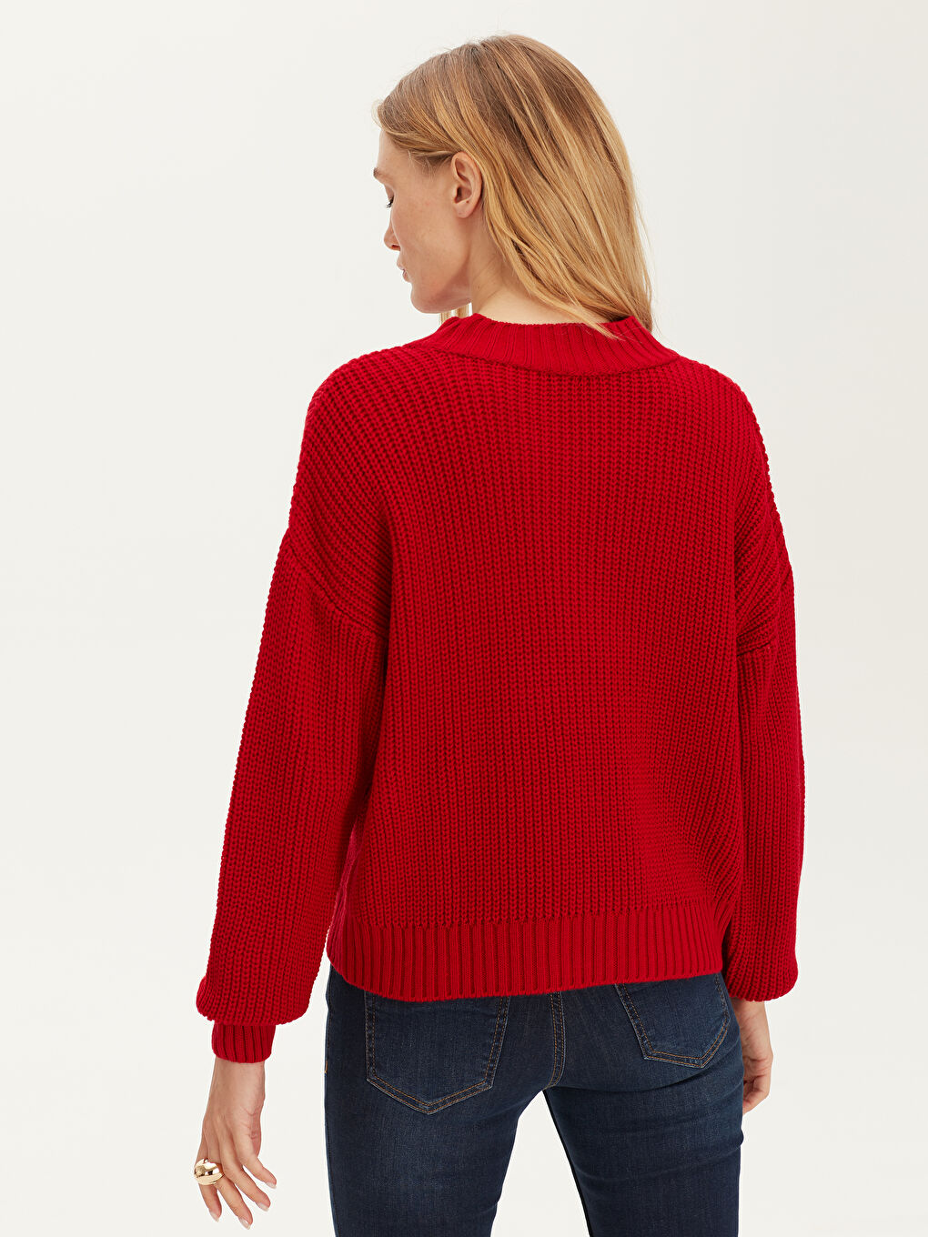 Canlı Kırmızı Kazak-3