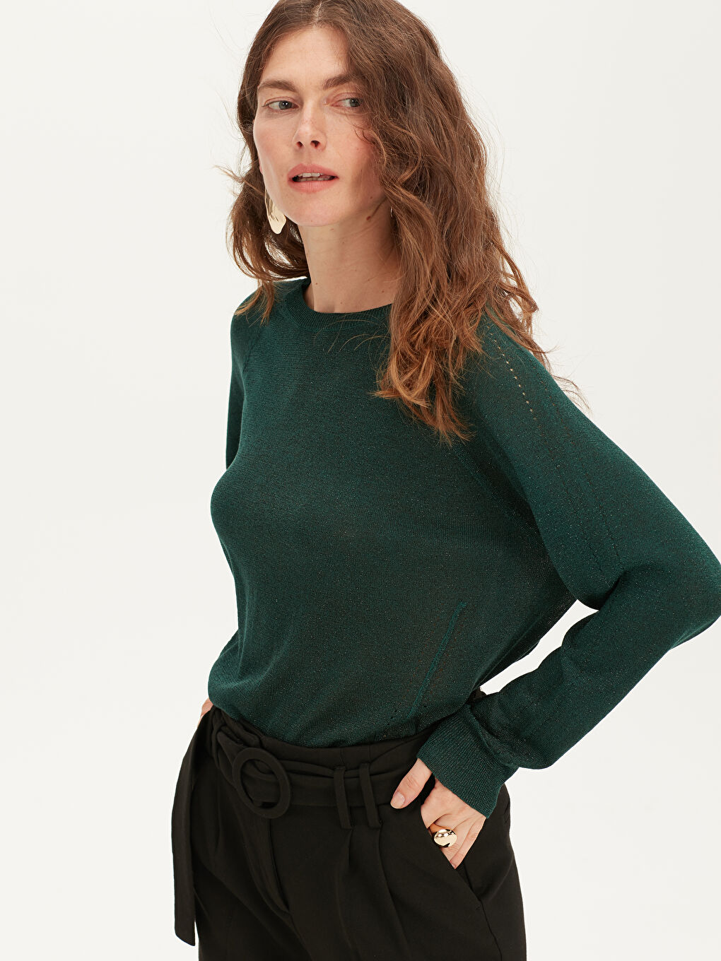 Woman GREEN Sweater-2