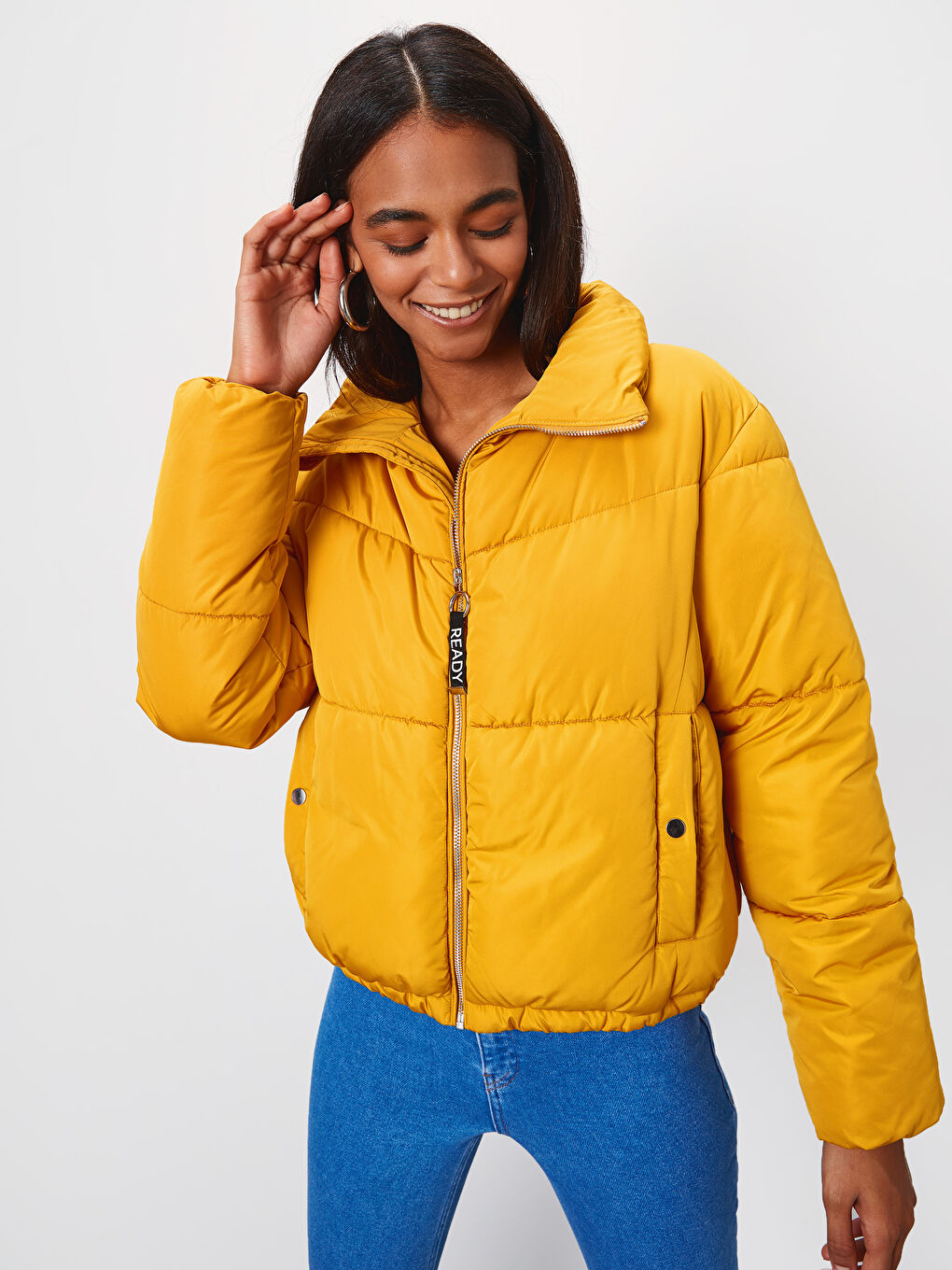 Woman YELLOW Puffer Coat