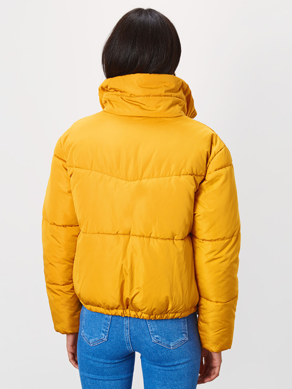 Woman YELLOW Puffer Coat-3