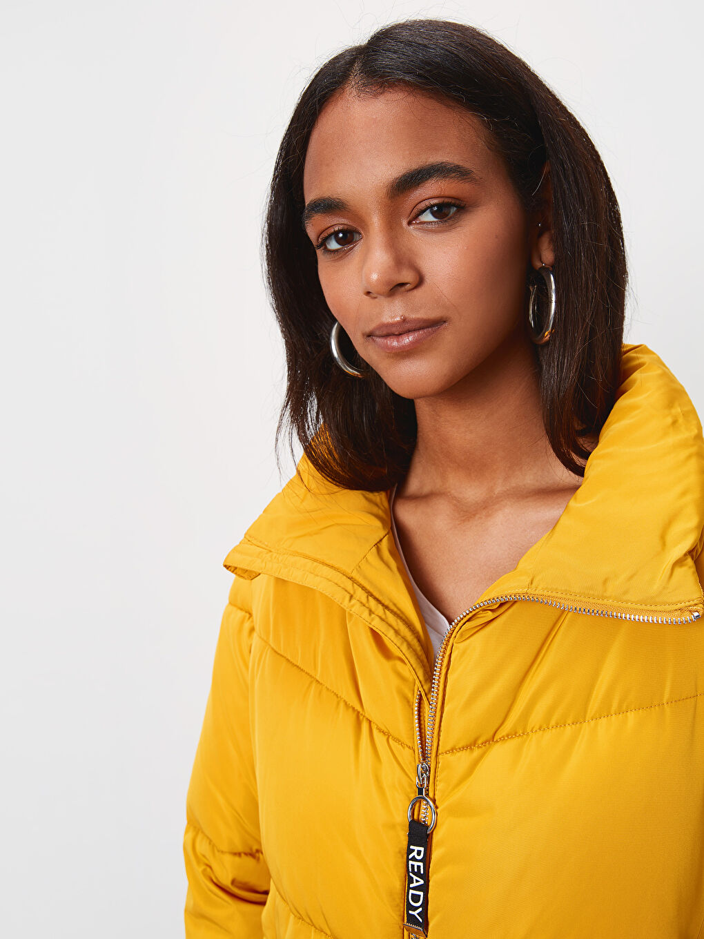 Woman YELLOW Puffer Coat-4