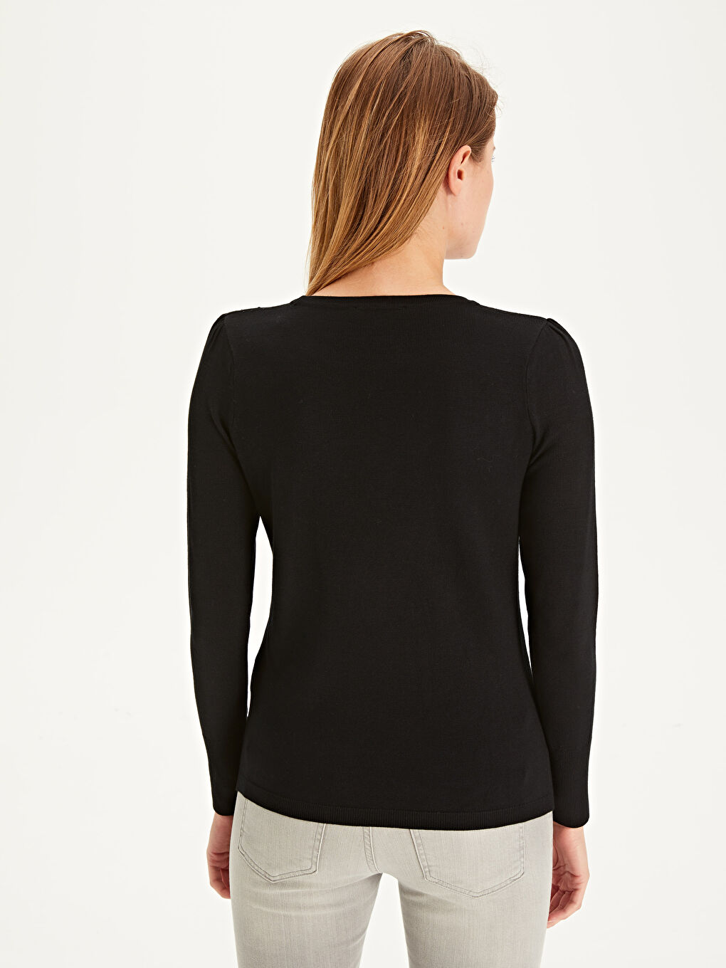 Crew Neck Printed Women's Knitwear Sweater-2