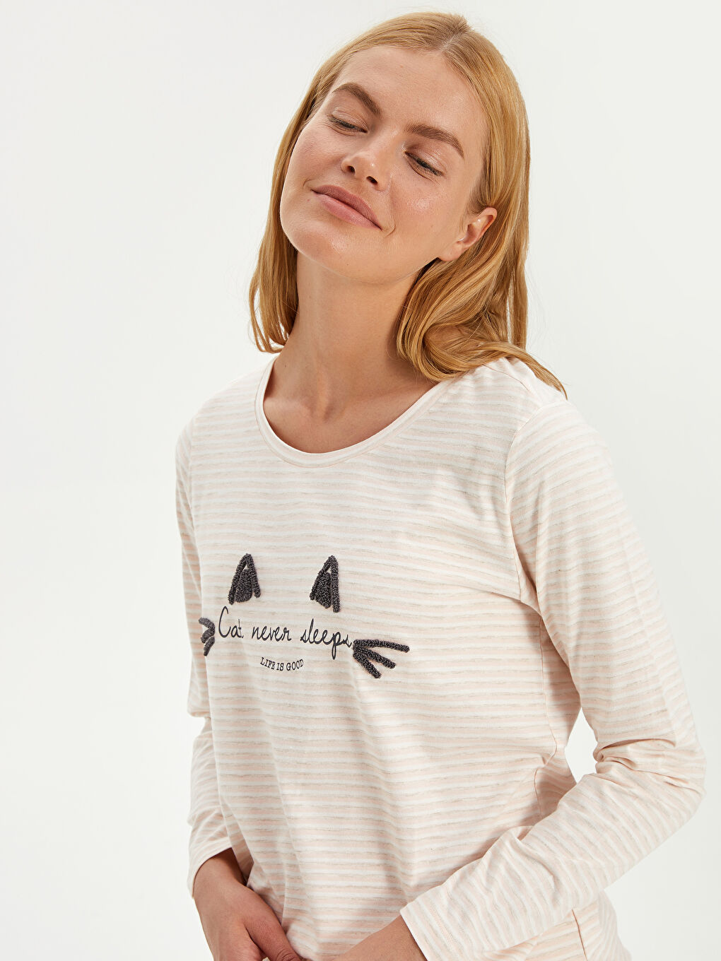 Ensemble de pyjama BEIGE Femme-3