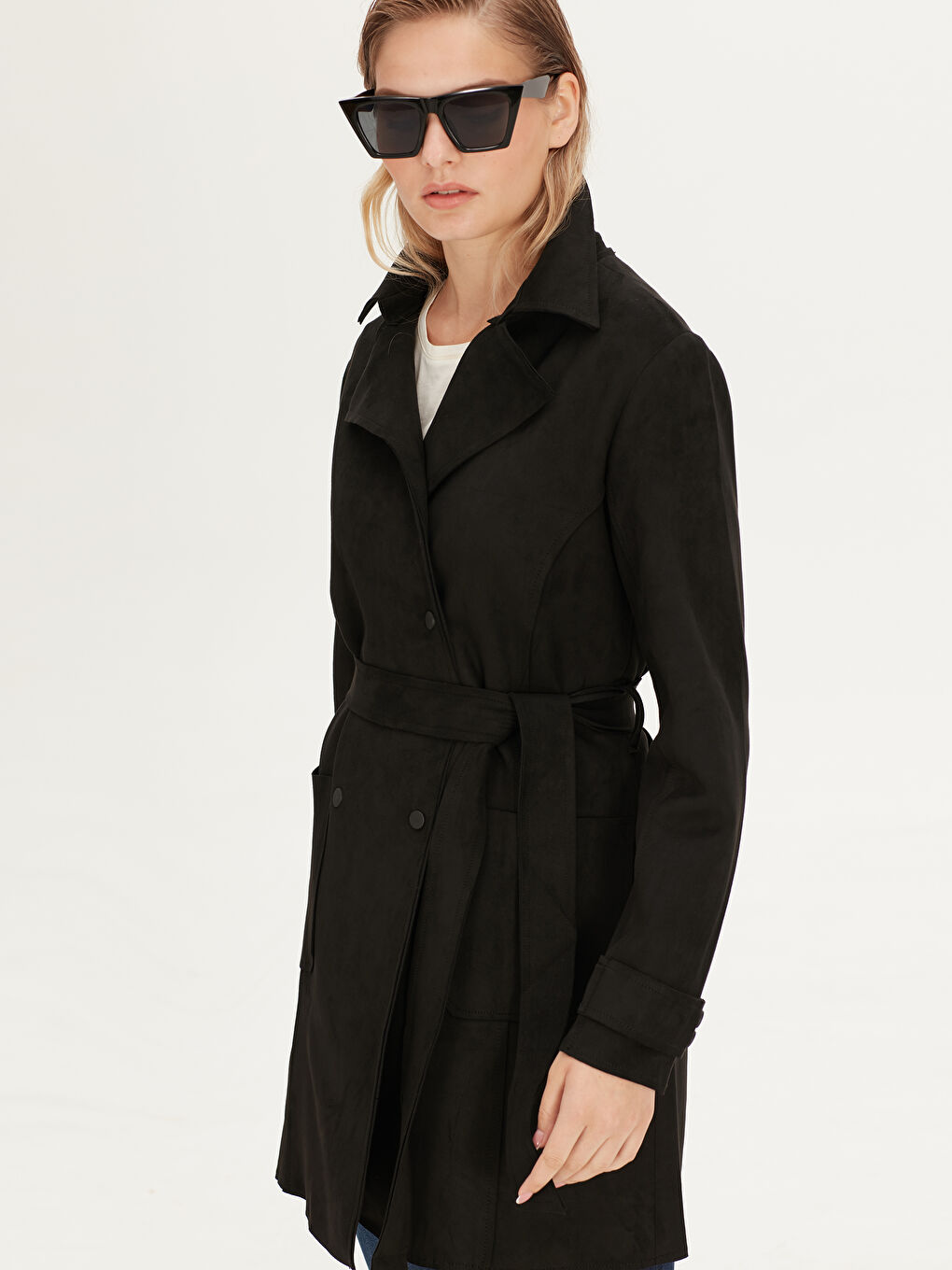 Siyah Trençkot-1