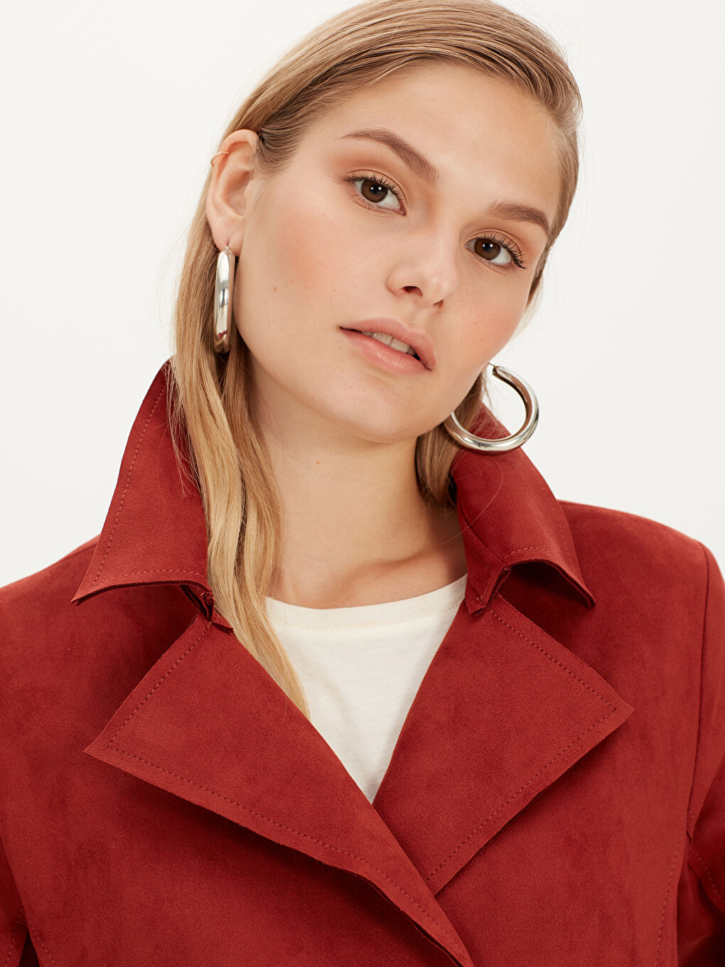 Kiremit Turuncu Trençkot-3