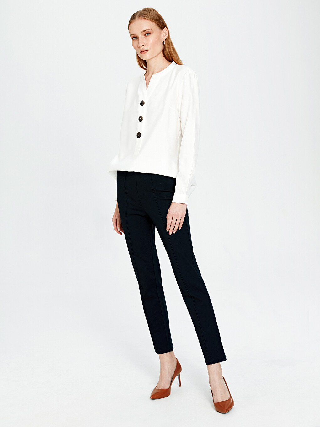 Woman Navy Trousers
