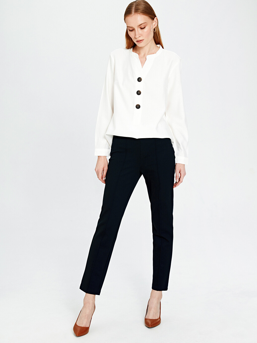 Woman Navy Trousers-1