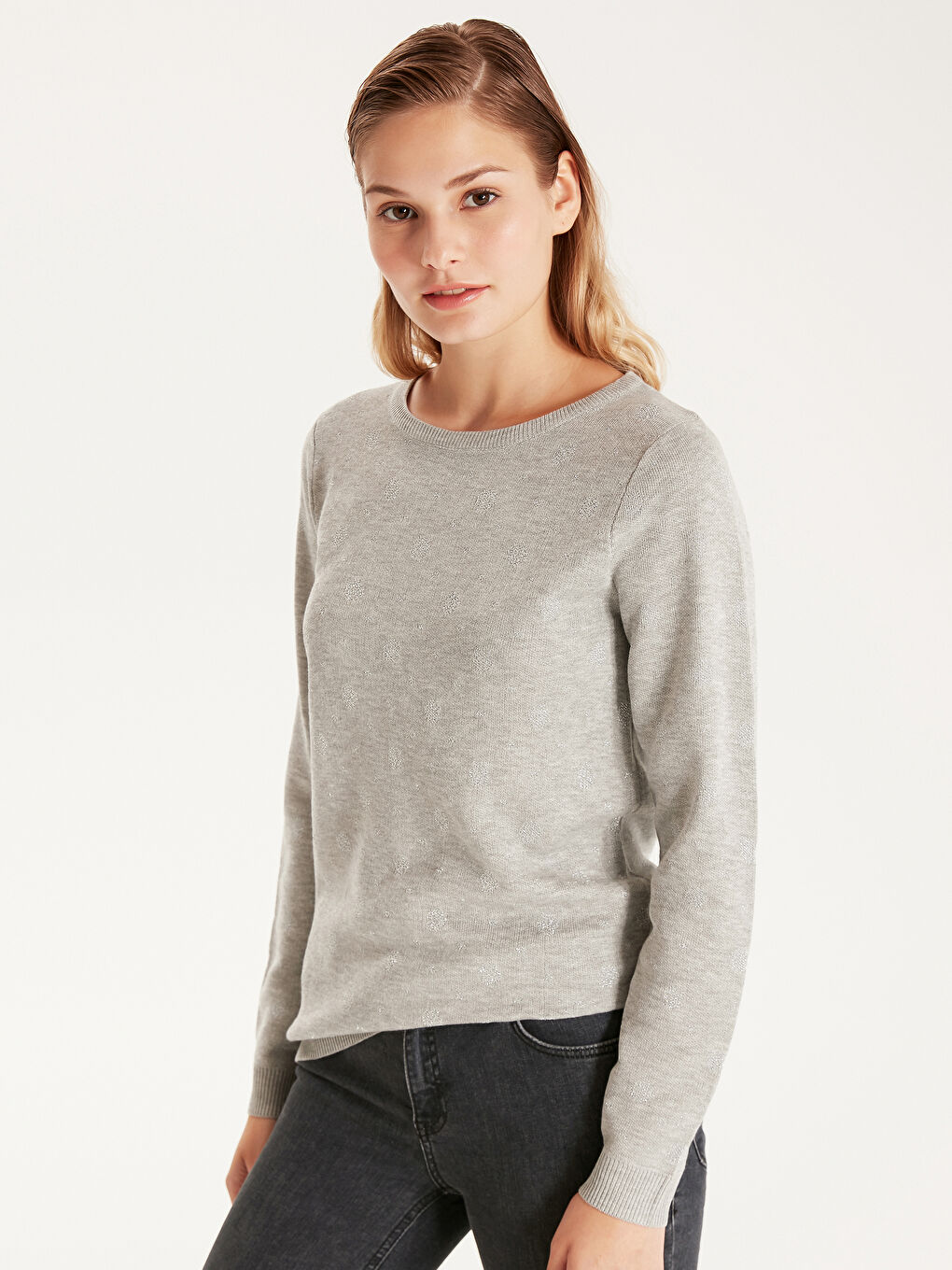 Жінка СІРИЙ Светр-1