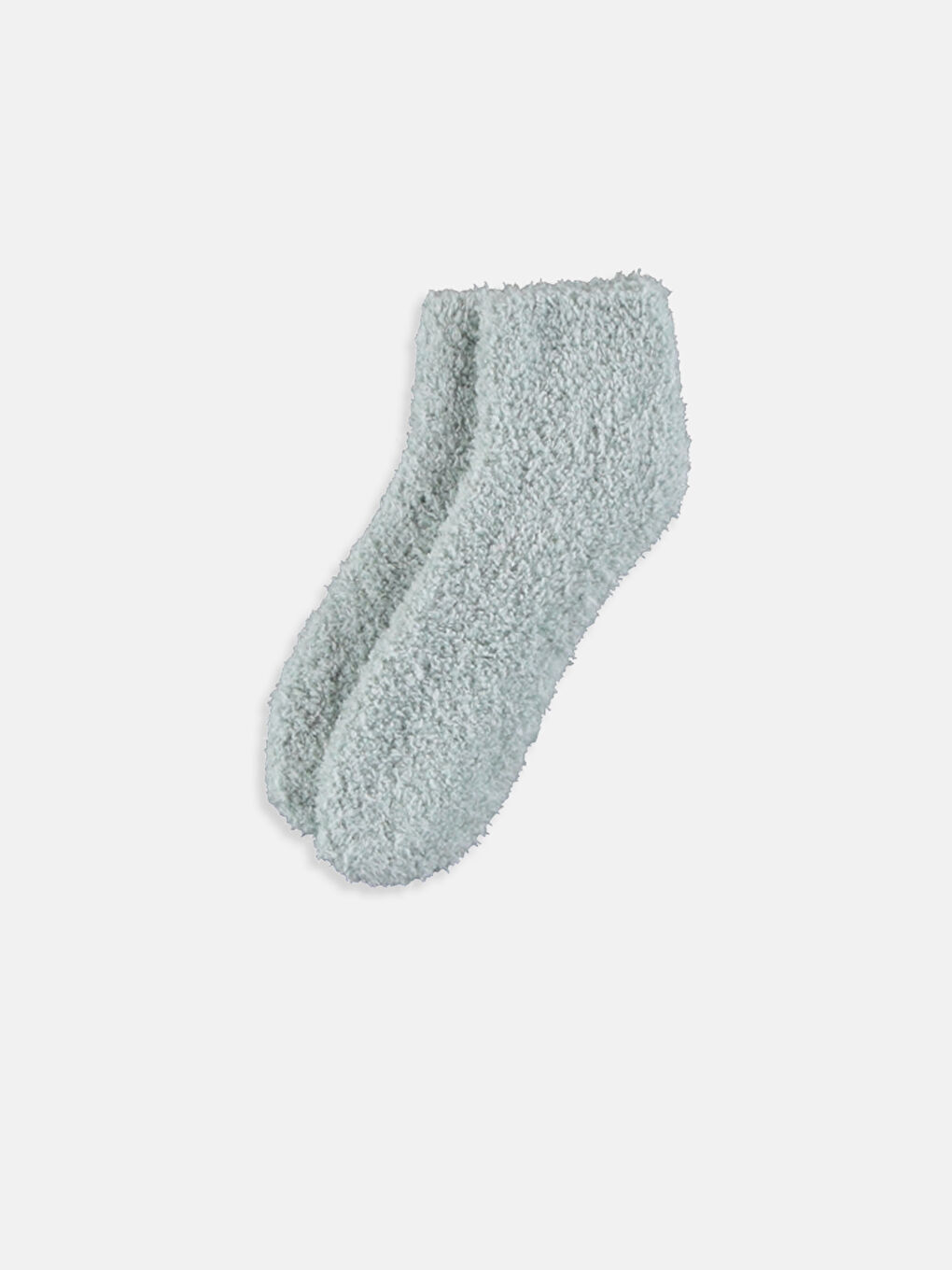 Ekru Kadın Tüylü Ev Çorabı 2'li-2