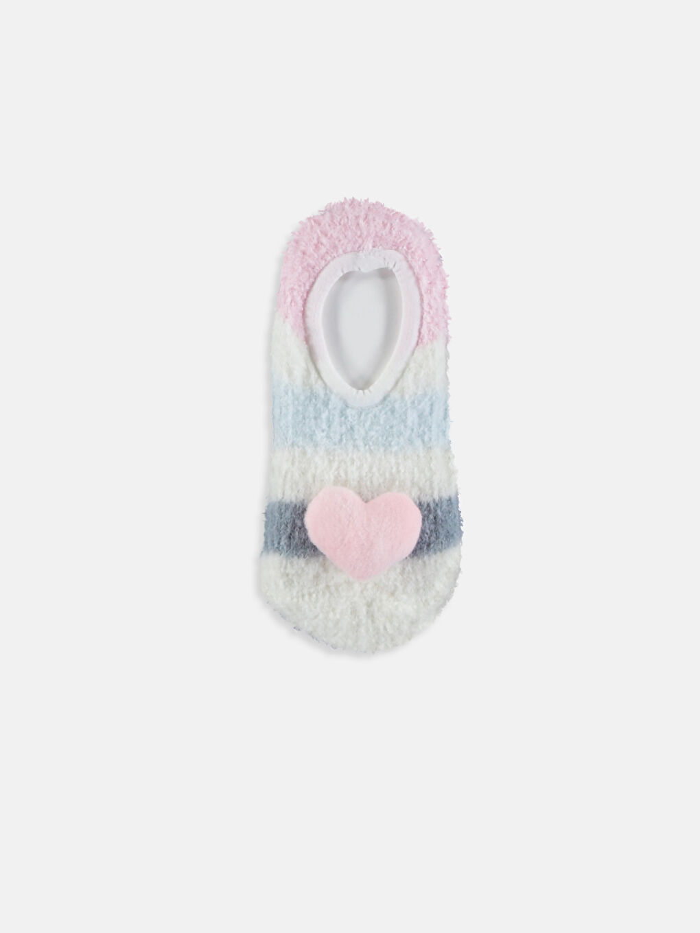 Ekru Kadın Tüylü Ev Çorabı-1