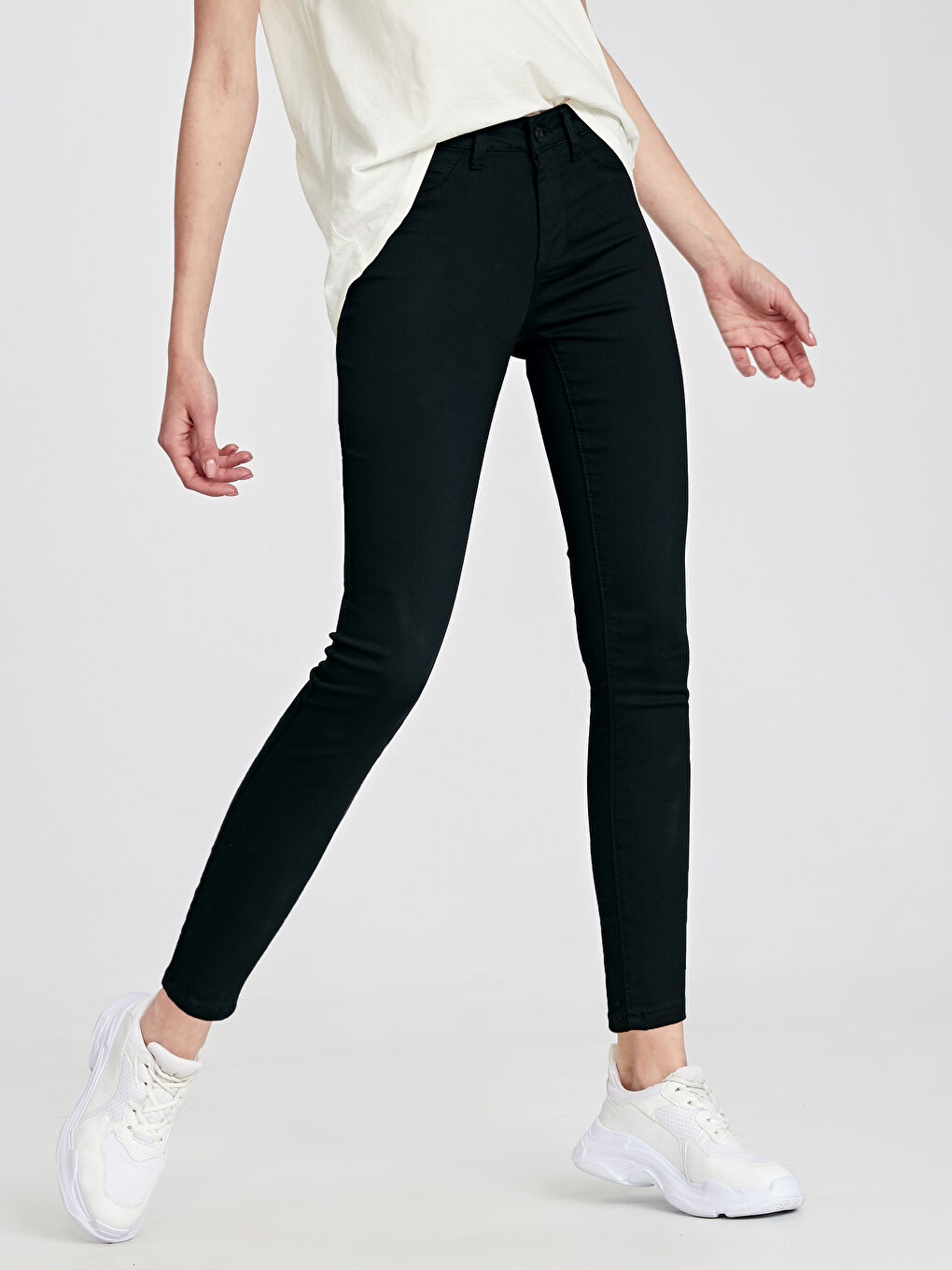 Siyah Jüpiter Süper Skinny Fit Kadın Jean Pantolon-2