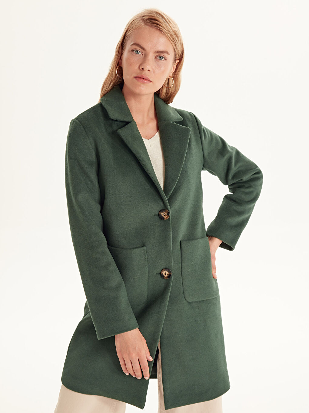 ZELENA Kaput od veštačke kože Žena-2