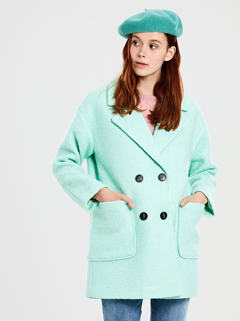 ZELENA Kaput od mešavine vune Žena-1