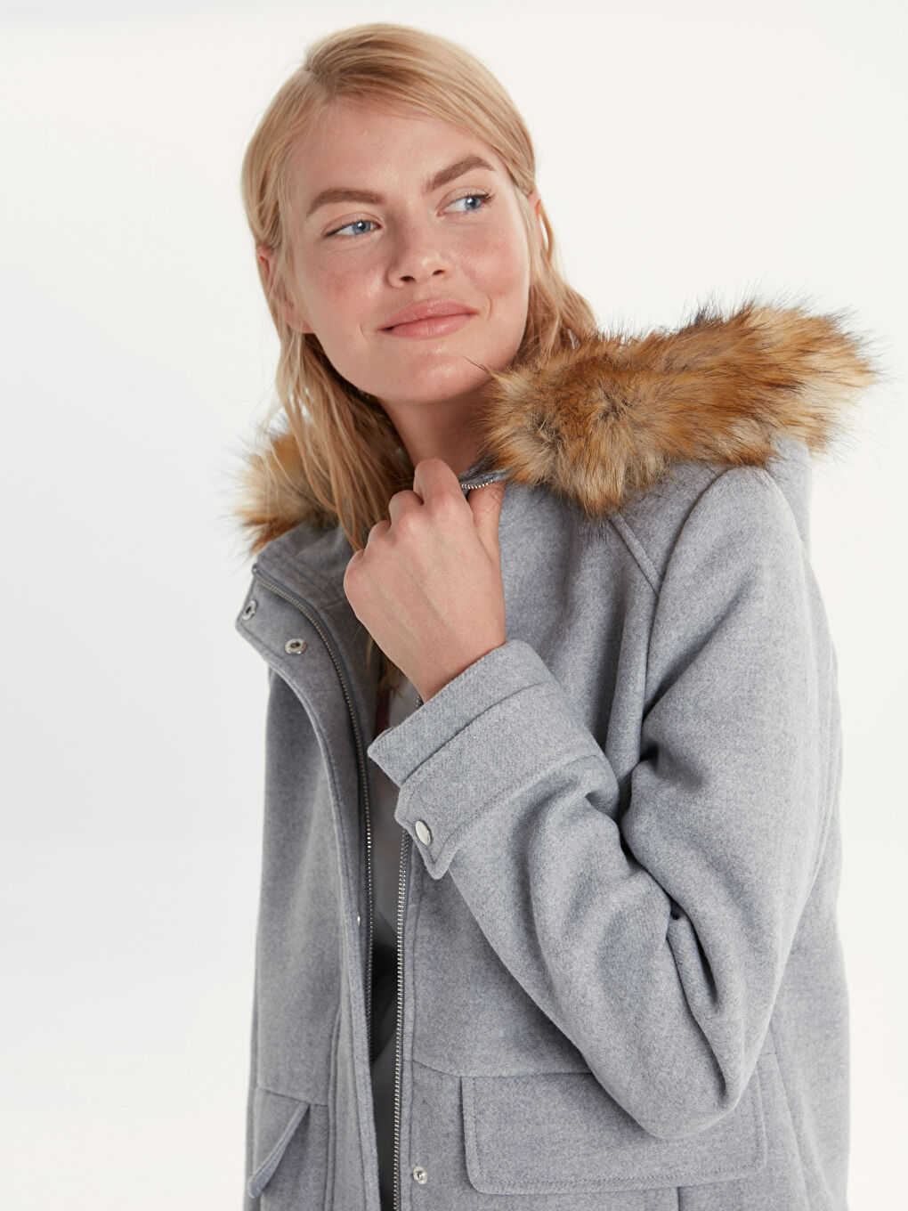 SIVA Kaput od mešavine vune Žena-4