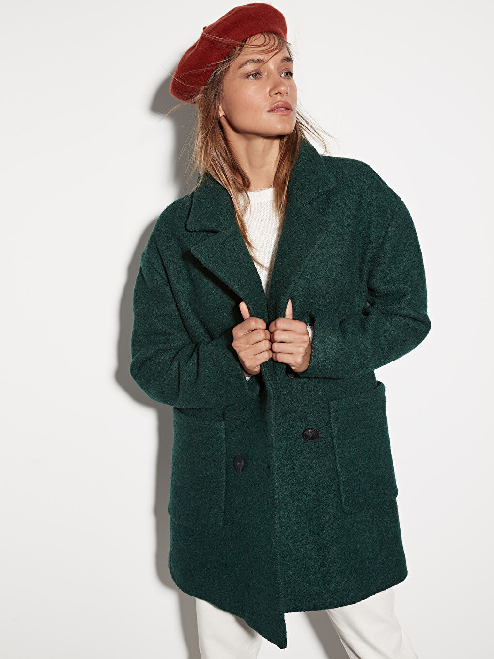 ZELENA Kaput od mešavine vune Žena-1