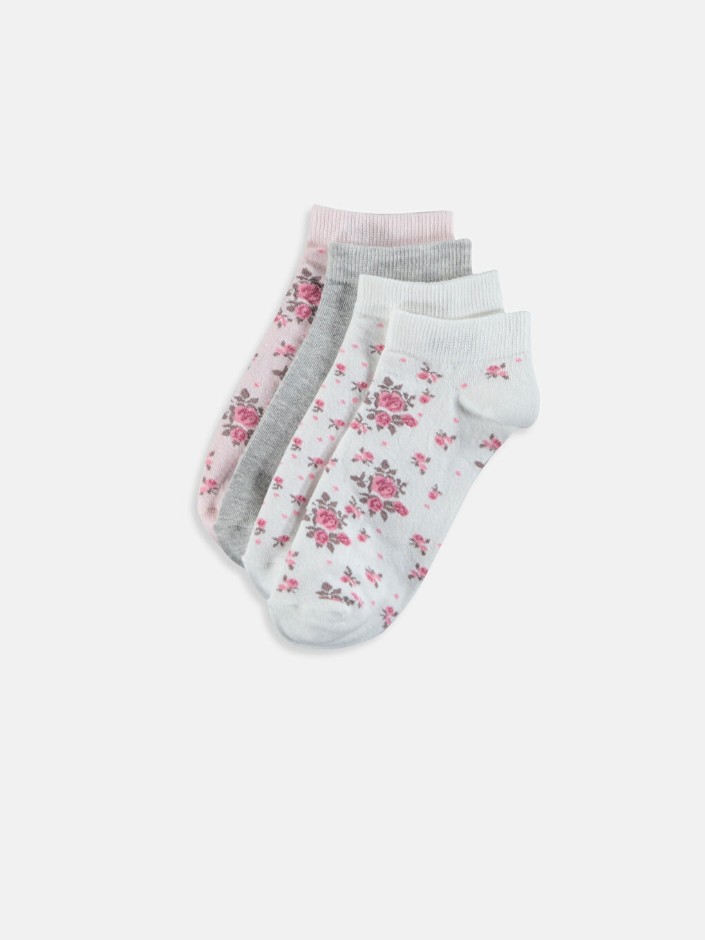 Pembe Kadın Patik Çorap 4'lü