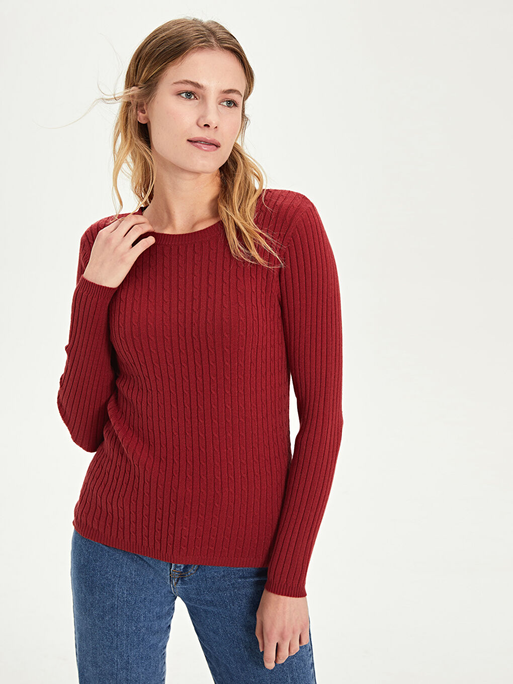 LCWAIKIKI Basic Woman ORANGE Sweater -9W5831Z8-H1E
