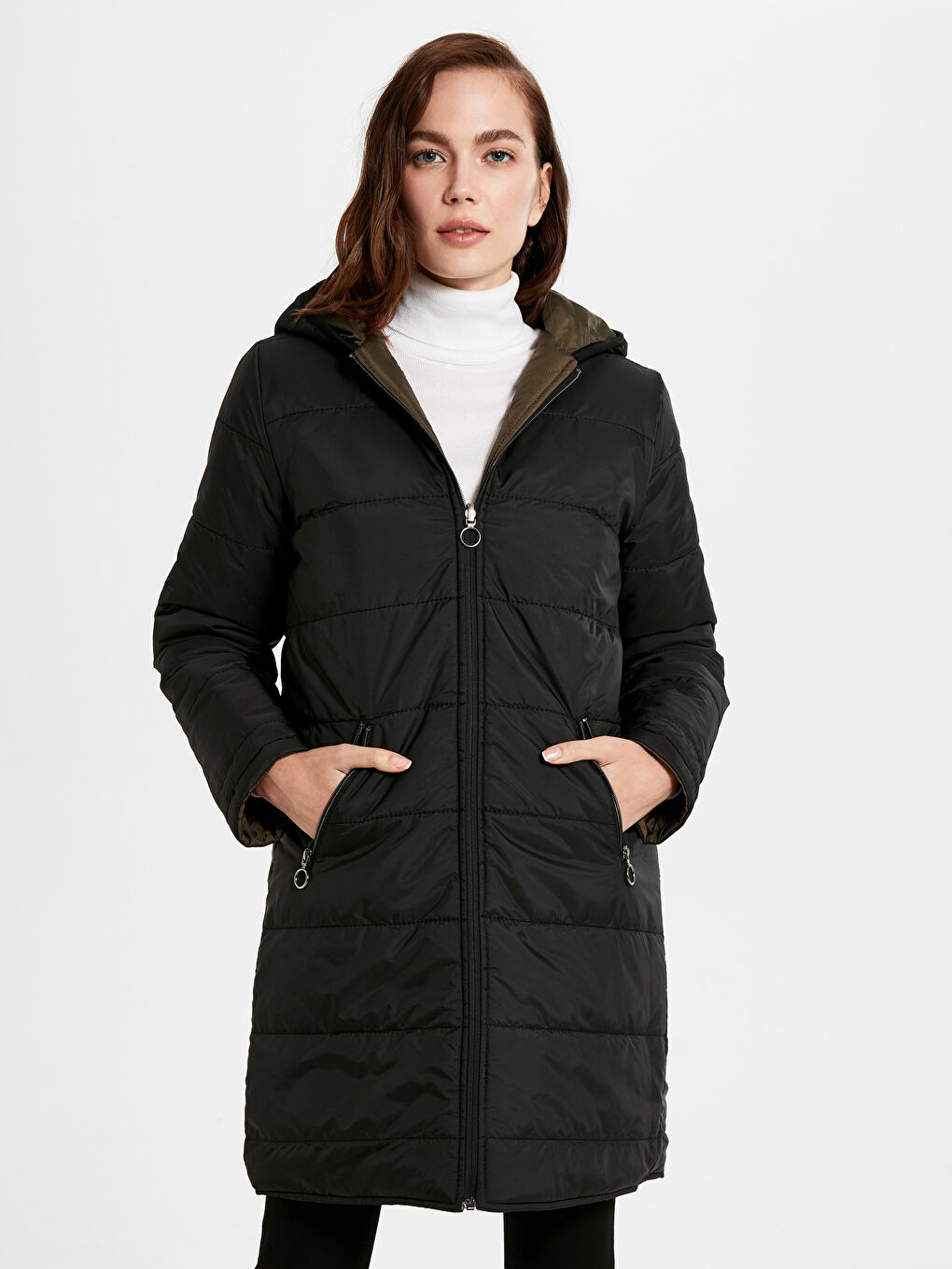 Doudoune à Manches Longues pour Femmes-1