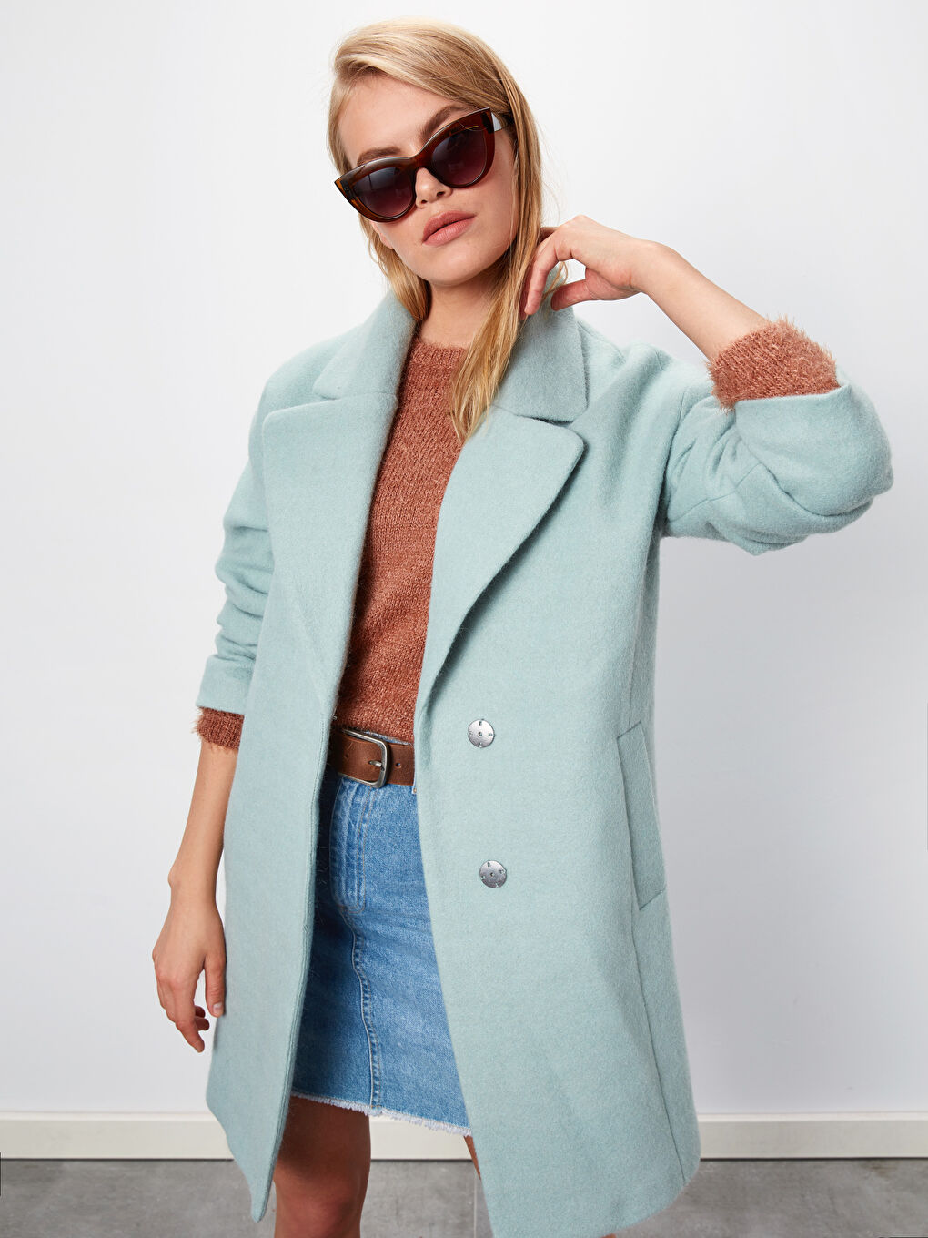 ZELENA Kaput od mešavine vune Žena