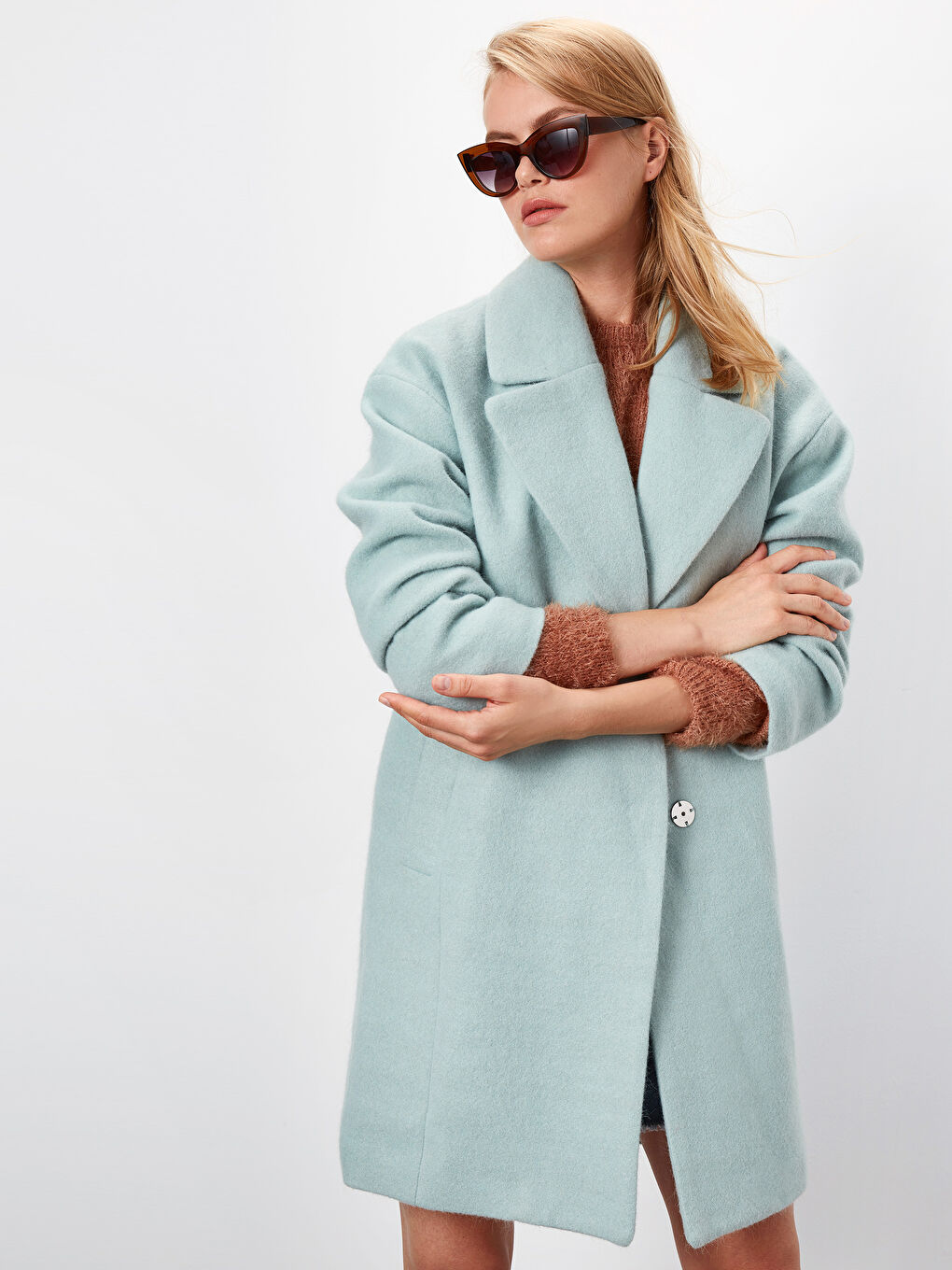 ZELENA Kaput od mešavine vune Žena-1