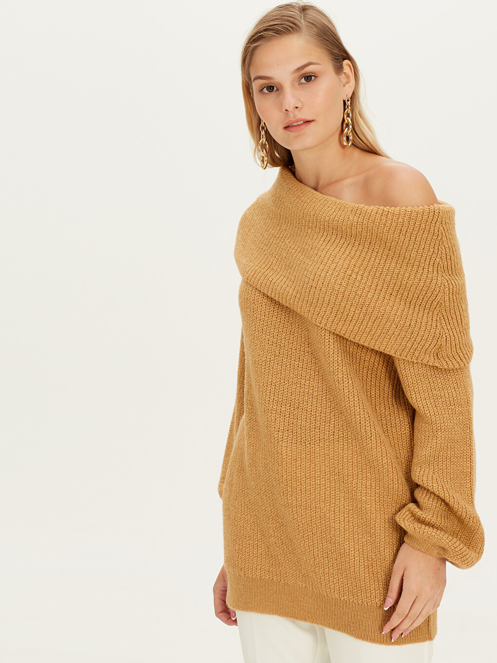 Woman Beige Sweater-2
