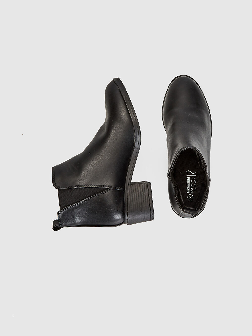 Siyah Kadın Bilek Boy Topuklu Bot-8