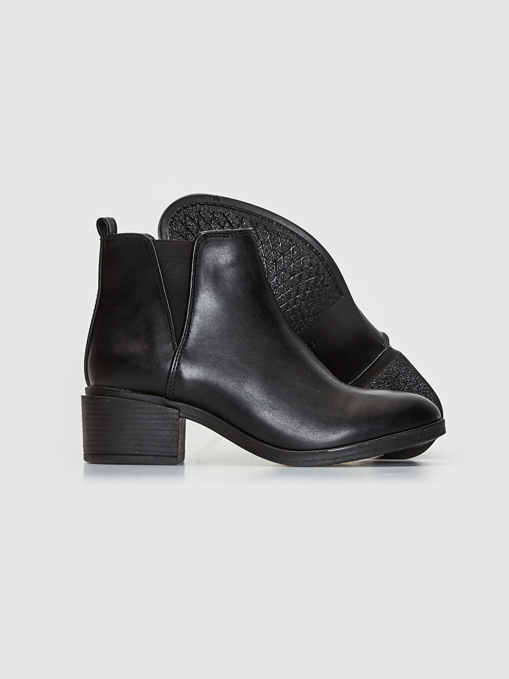 Siyah Kadın Bilek Boy Topuklu Bot-9