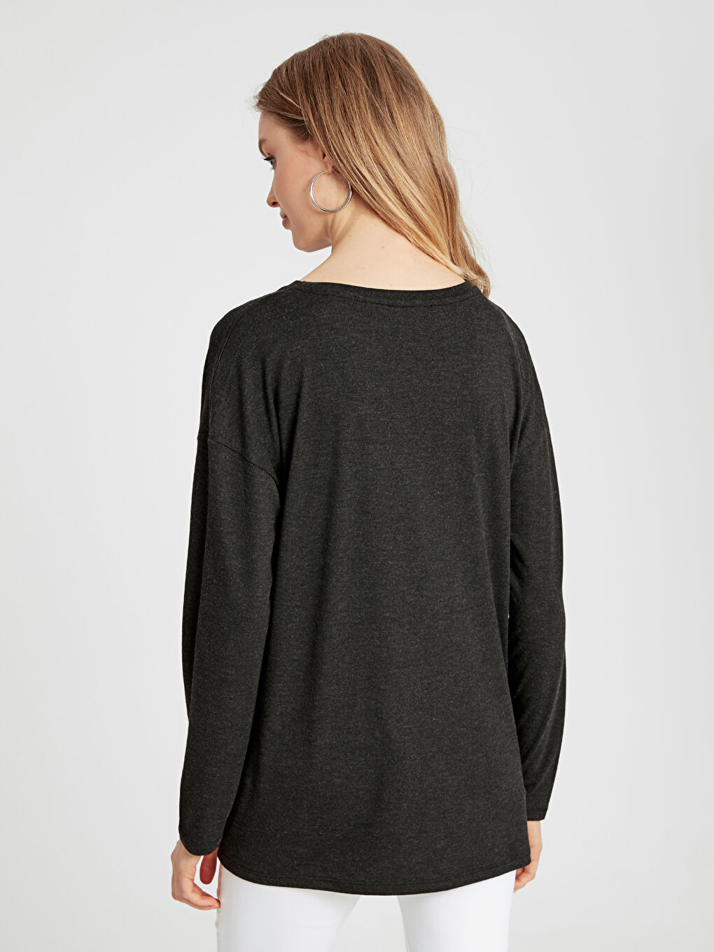 Antrasit Melanj Tişört-2