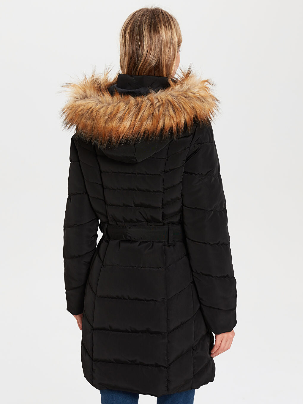 Woman BLACK Puffer Coat-3