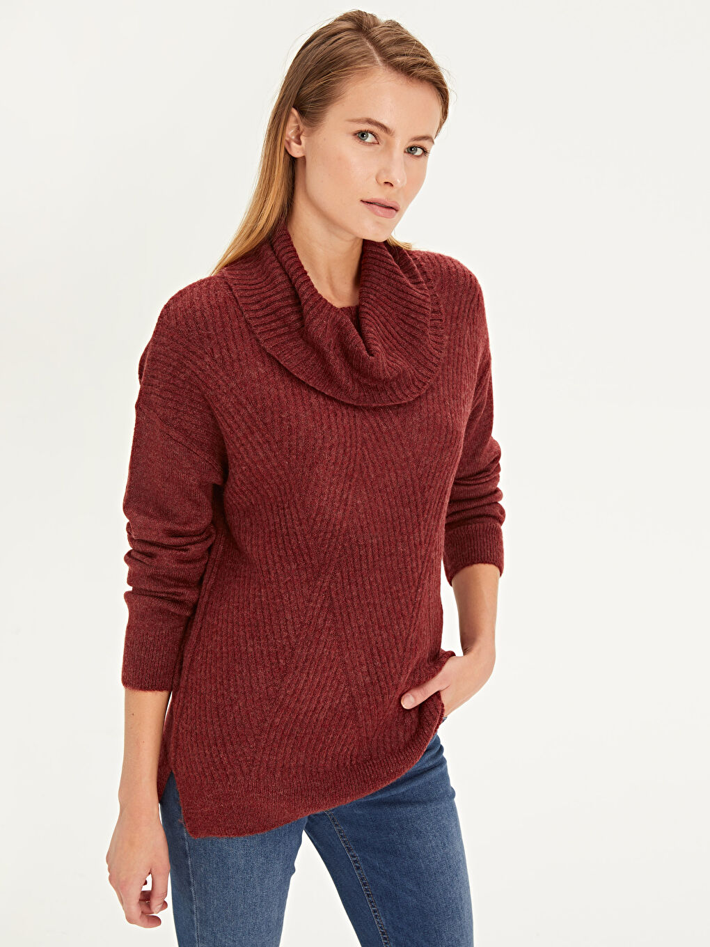 Әйелдерге арналған қалқан жағалы жемпір-1