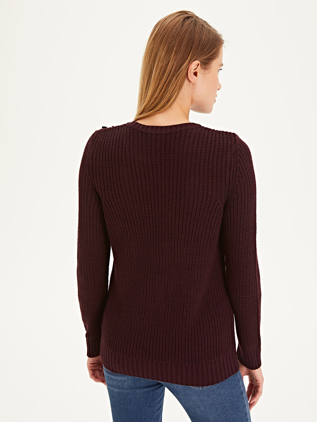 Mürdüm Bisiklet Yaka Kadın Kazak-2