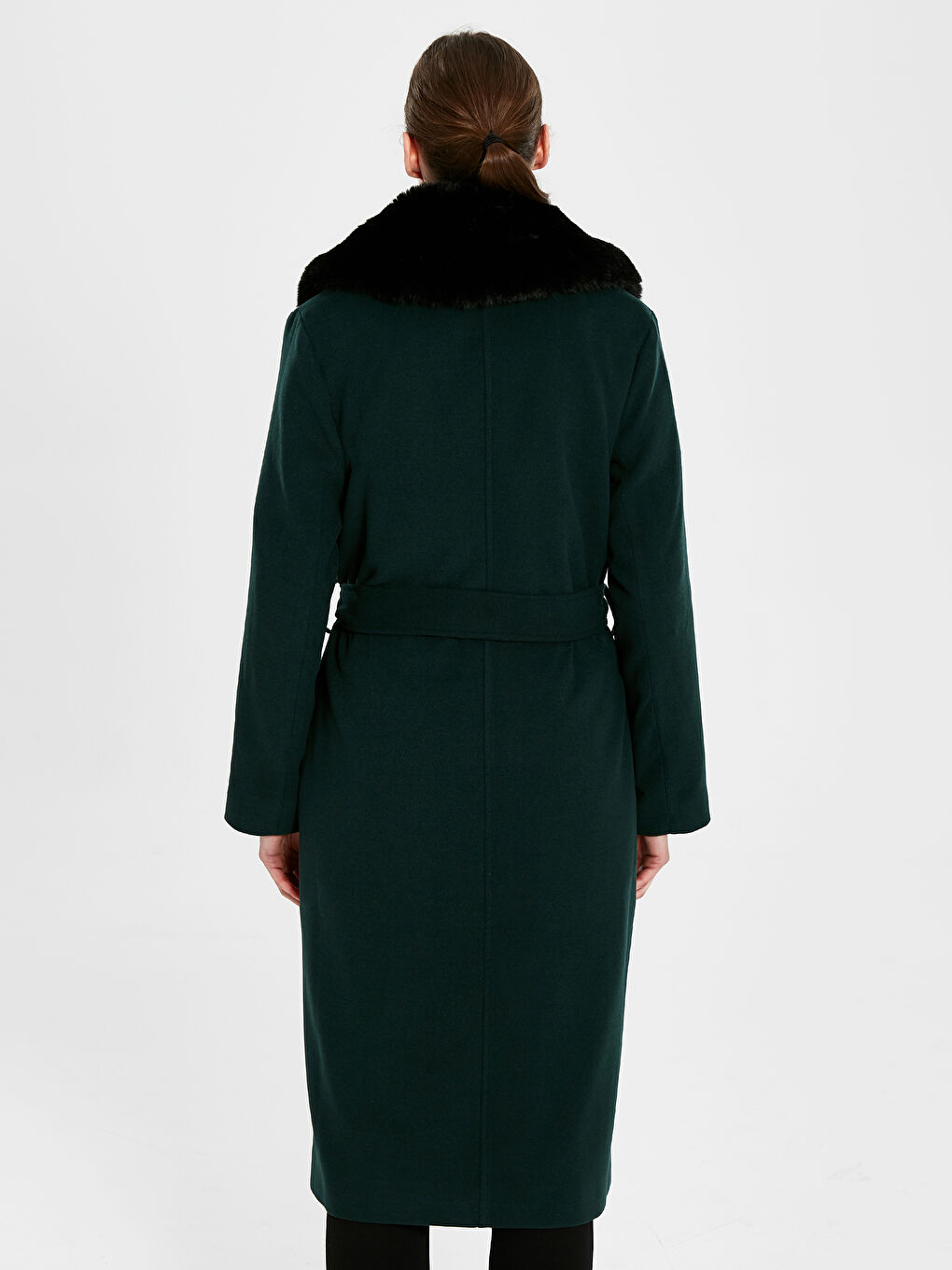 Koyu Yeşil Kaşe Kaban-2