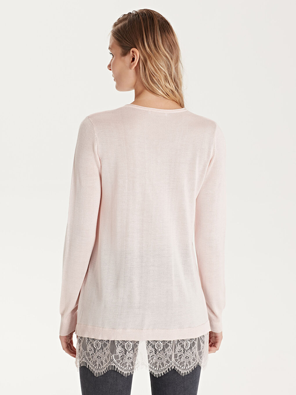 Женщины Розовый Свитер-2