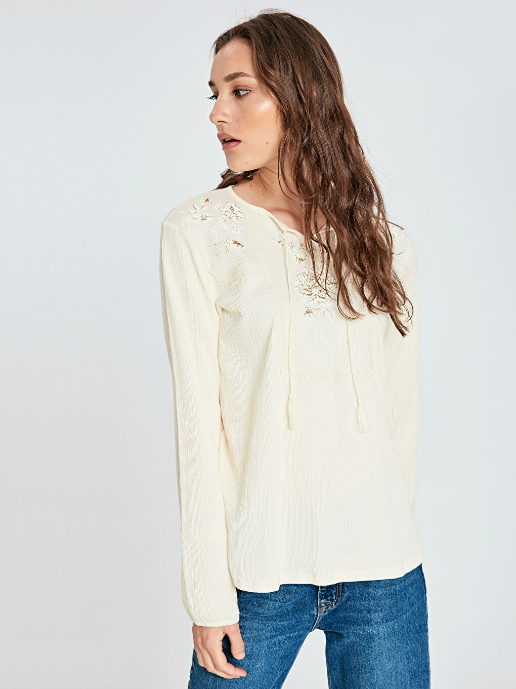 Woman ECRU T-Shirt-1