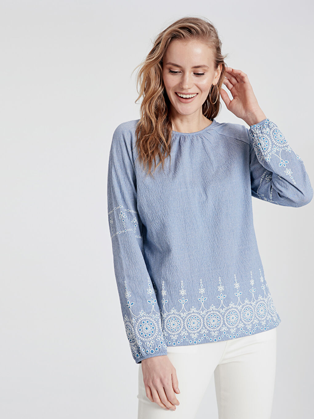 Lacivert Çizgili Tişört