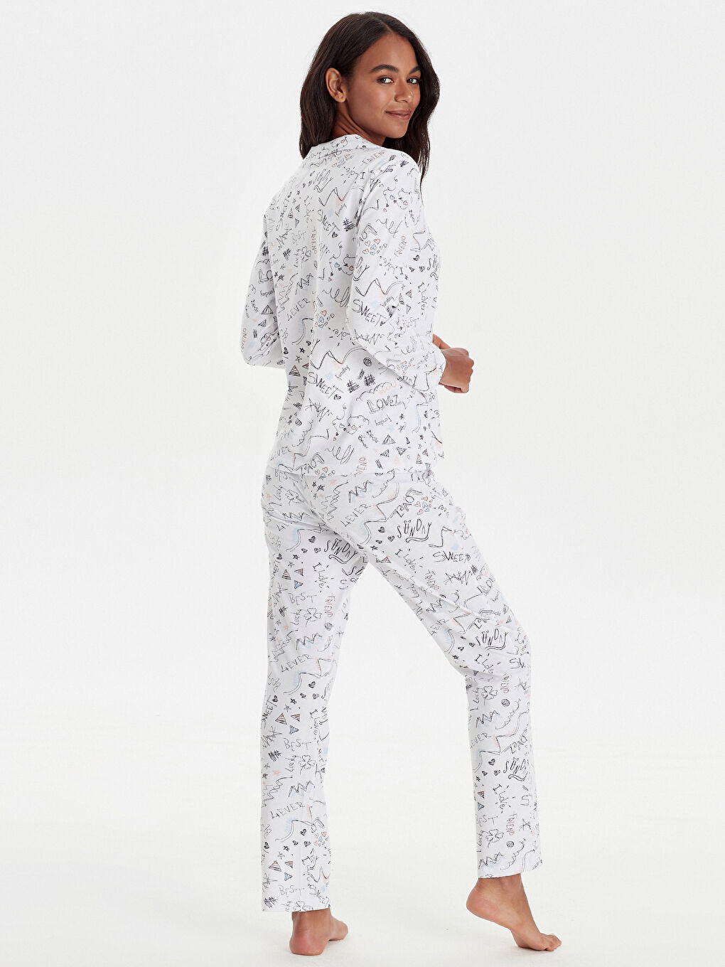 Ensemble de pyjama BLANC Femme-2