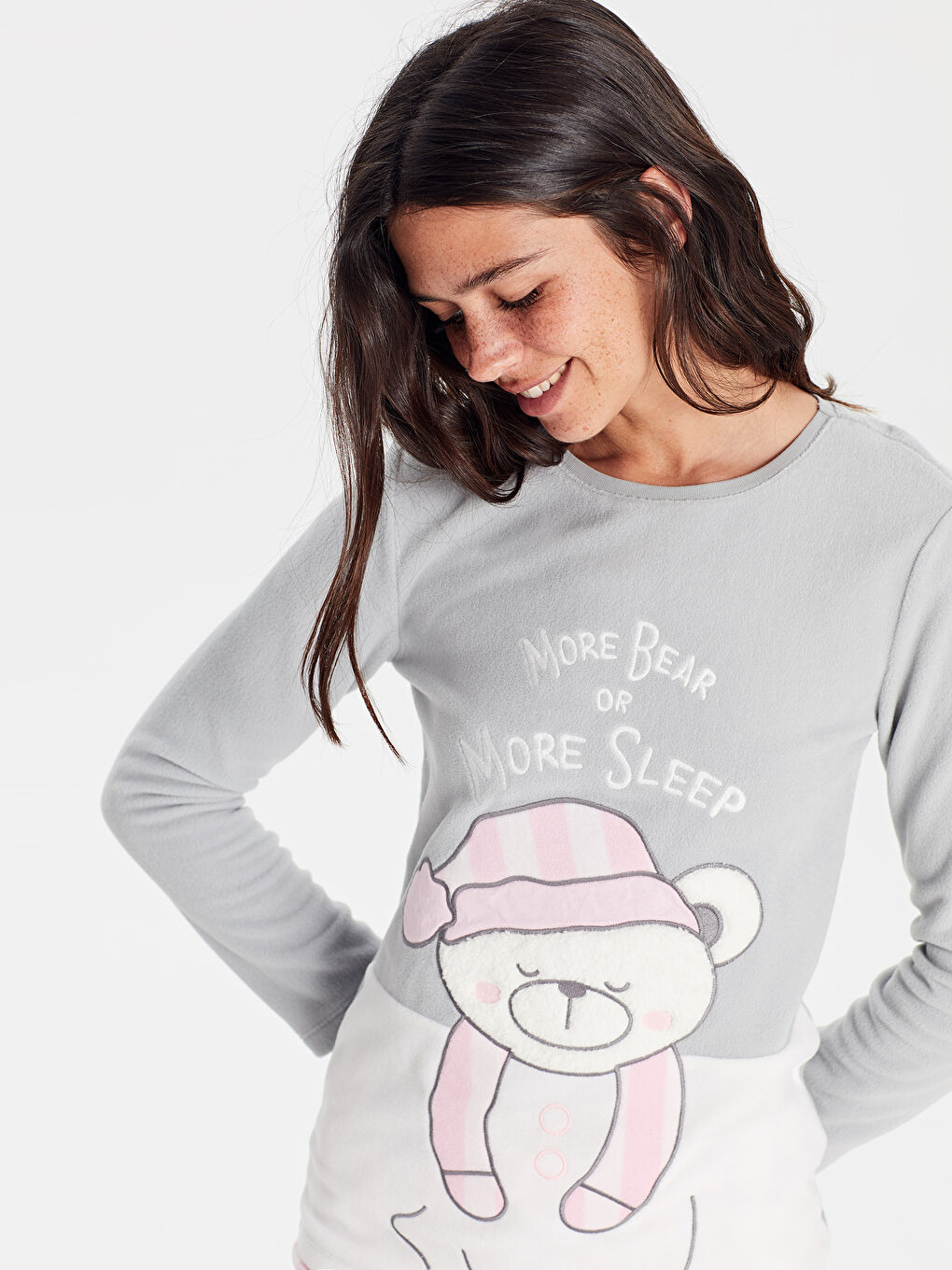 LCW Young Kadın Polar Pijama Takım -9W7546Z8-JSB