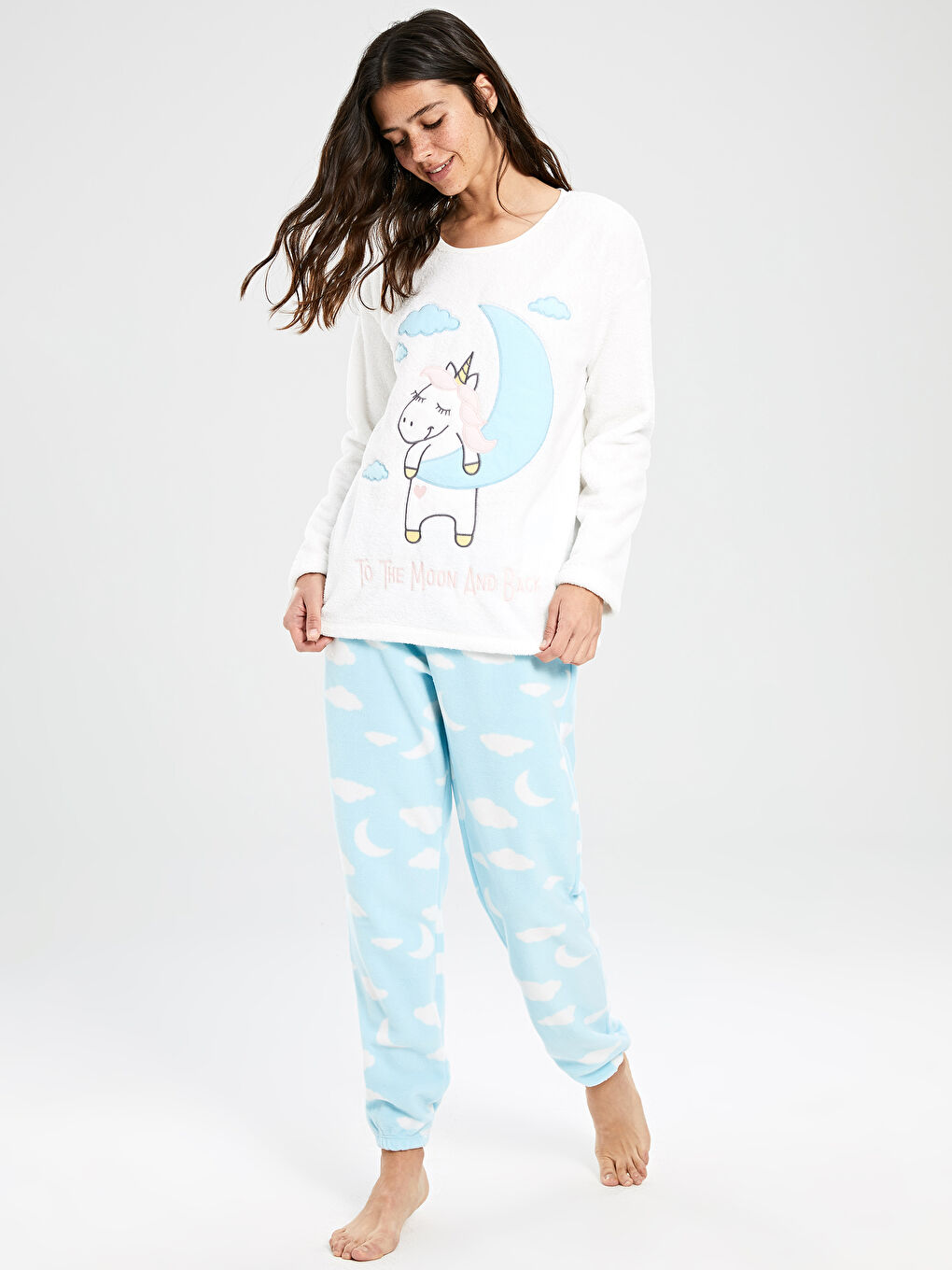 Ensemble de pyjama en peluche imprimé