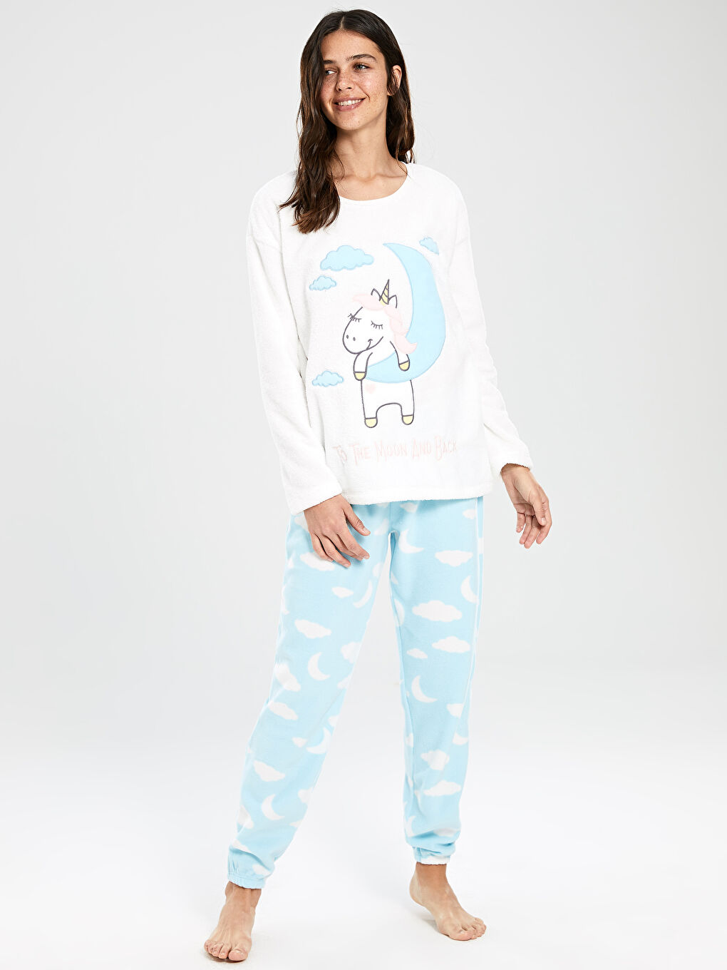 Ensemble de pyjama en peluche imprimé-2