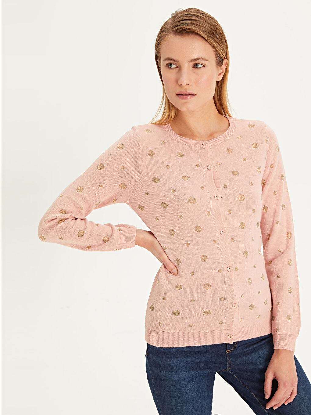 Woman PINK Cardigan-1